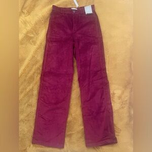 Madewell Emmett 2.0 wide leg corduroy pants (26 Tall)